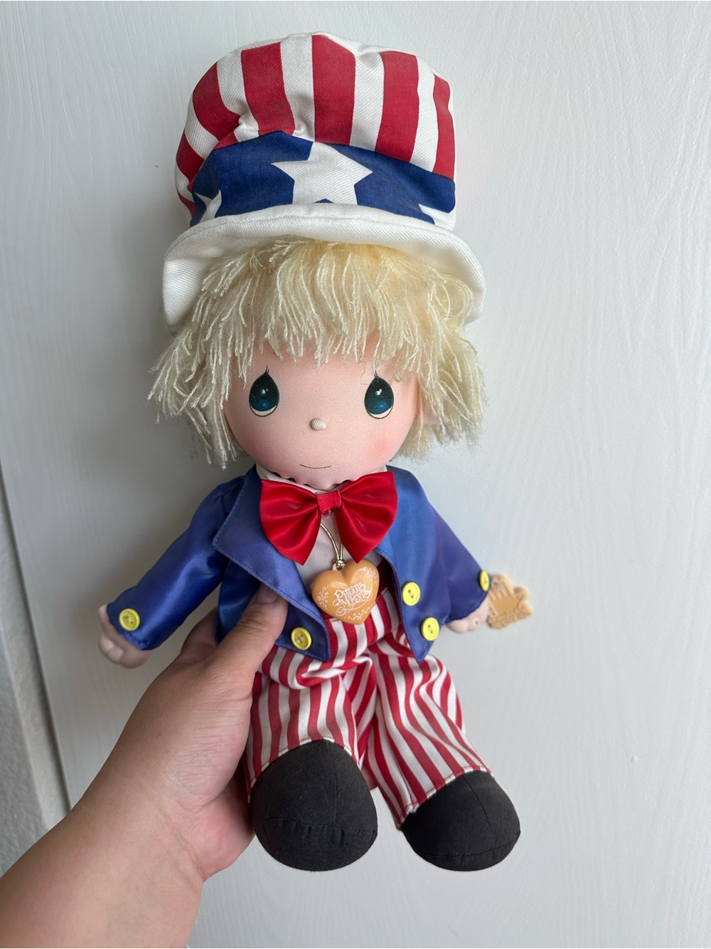 Precious Moments Patriotic Doll in Red White Blue Outfit